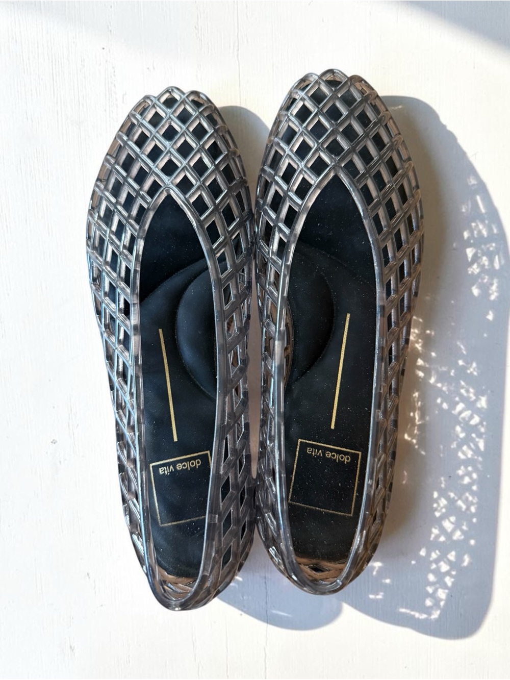 Dolce Vita Black Lattice Slip-On Flats